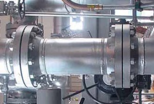 carbon steel static mixer with rfwn flanges chemical mixing